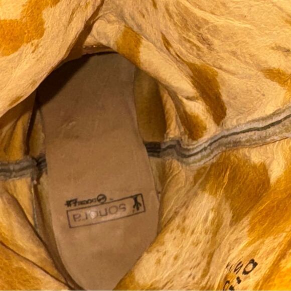 Sonora Green & Brown Leather Floral Embroidered Cowboy Boots - Picture 13 of 14